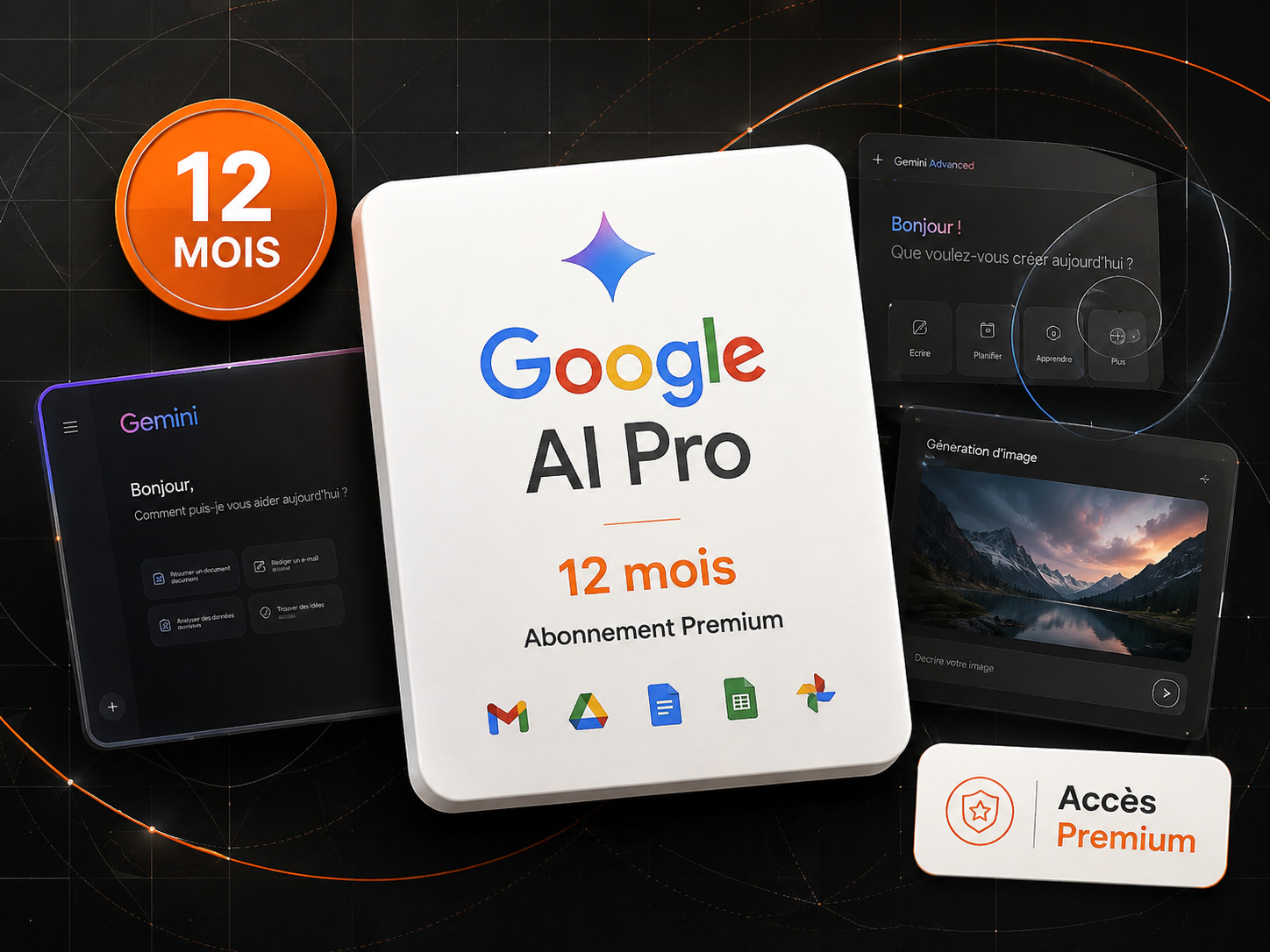 Google AI Pro – Abonnement Premium 12 mois
